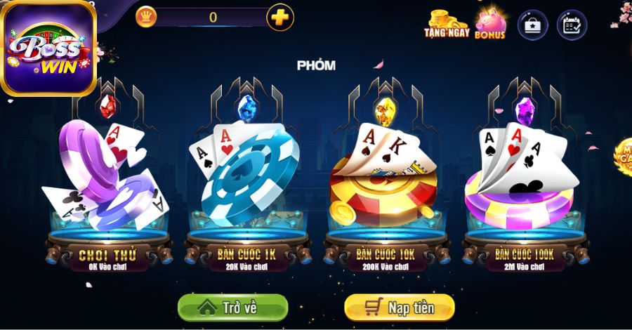 kho game bosswin đẩy đủ trò chơi