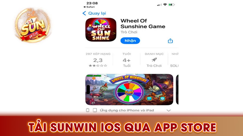 Tải ứng dụng SunWin iOS qua app Store